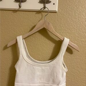 Tilly's Cream Ribbed Tank Top